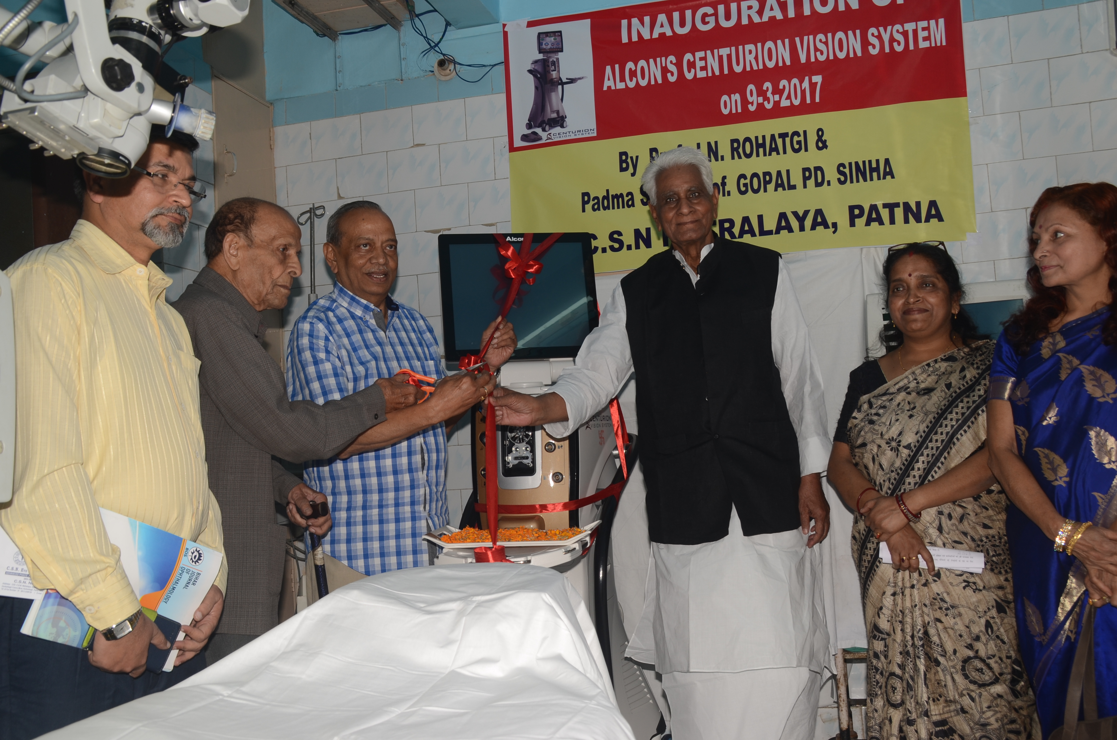Inauguration of Alcon's Centurion Cold Phaco Unit at Premises of C.S.N Netralaya by Dr. J.N. Rohatgi 